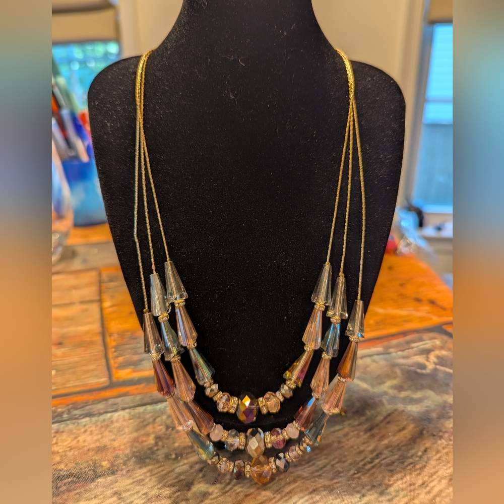 Ali Khan New York Elegant Multicolor Beaded Necklace NWOT